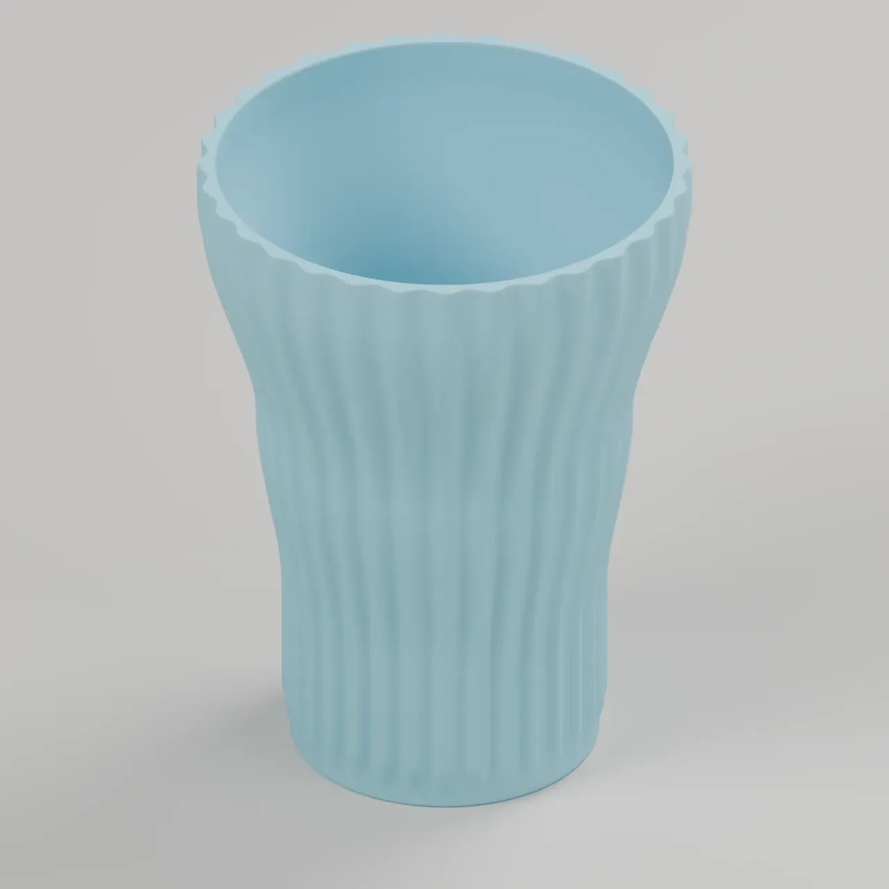 VELORA CALA Vase in Hellblau, Produktvisualisierung