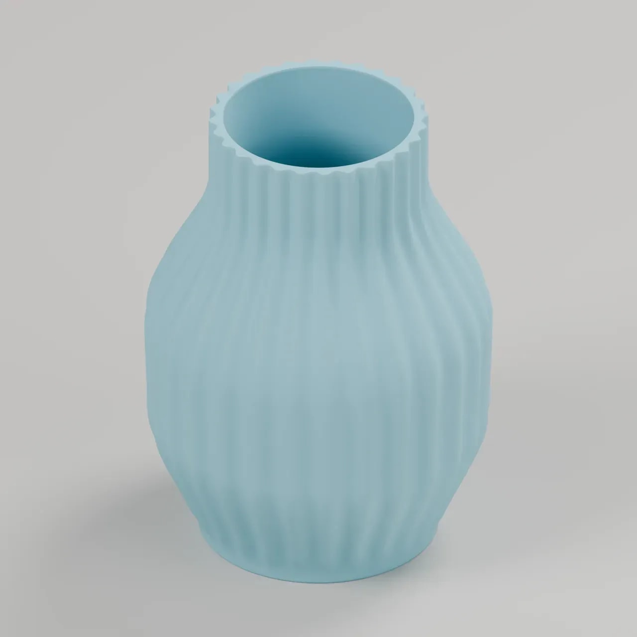 VELORA DUNA Vase in Hellblau, Produktvisualisierung