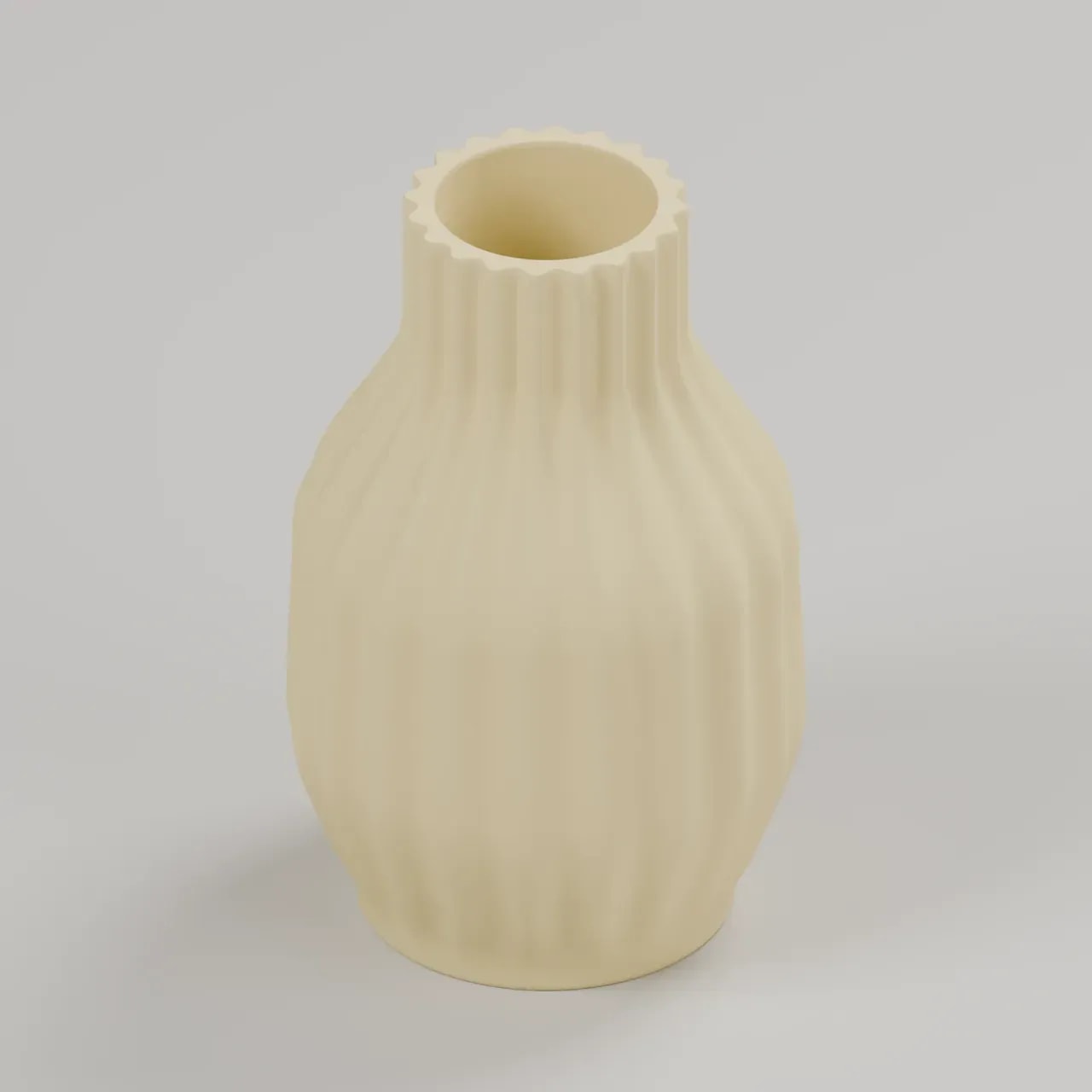 VELORA MILA Vase in Mandelgelb, Produktvisualisierung